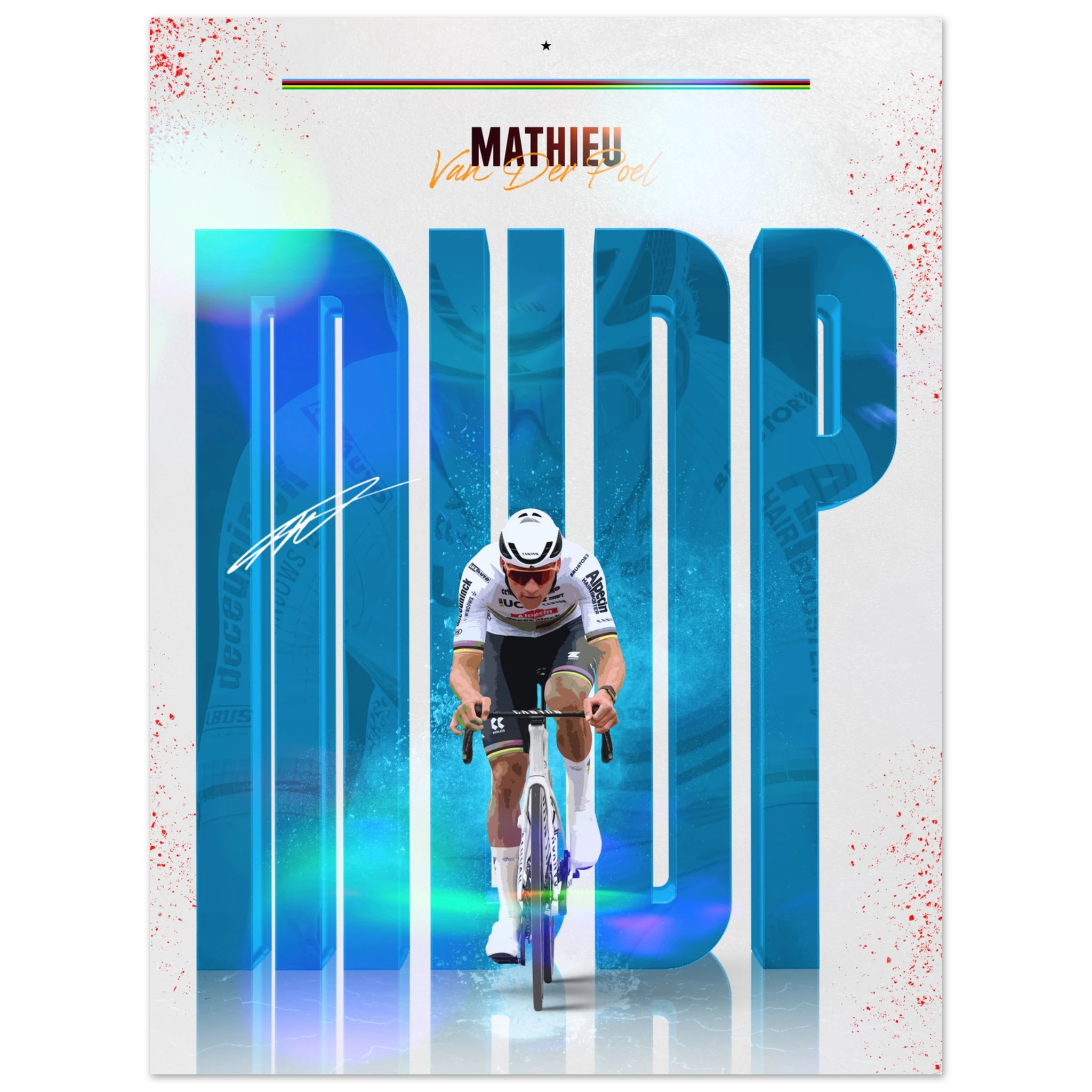 Affiche - Mathieu Van Der Poel ( Édition Arc-En-Ciel 🌈 ) - Obyke Studio