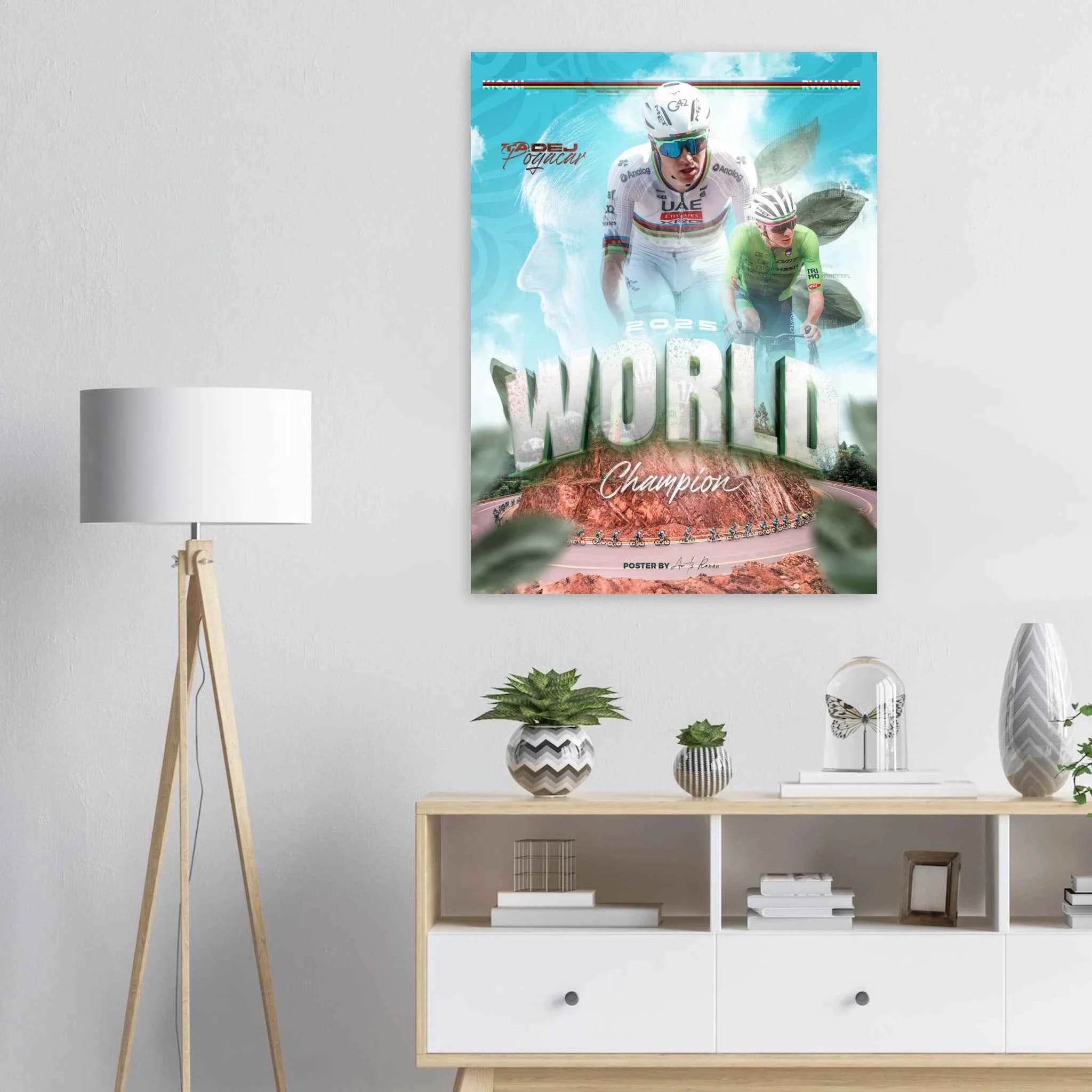 Affiche - Tadej Pogačar ( Champion du Monde 2025 )