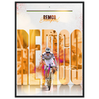 Poster Encadré - Remco Evenepoel ( Édition Arc-En-Ciel🌈 ) - Obyke Studio