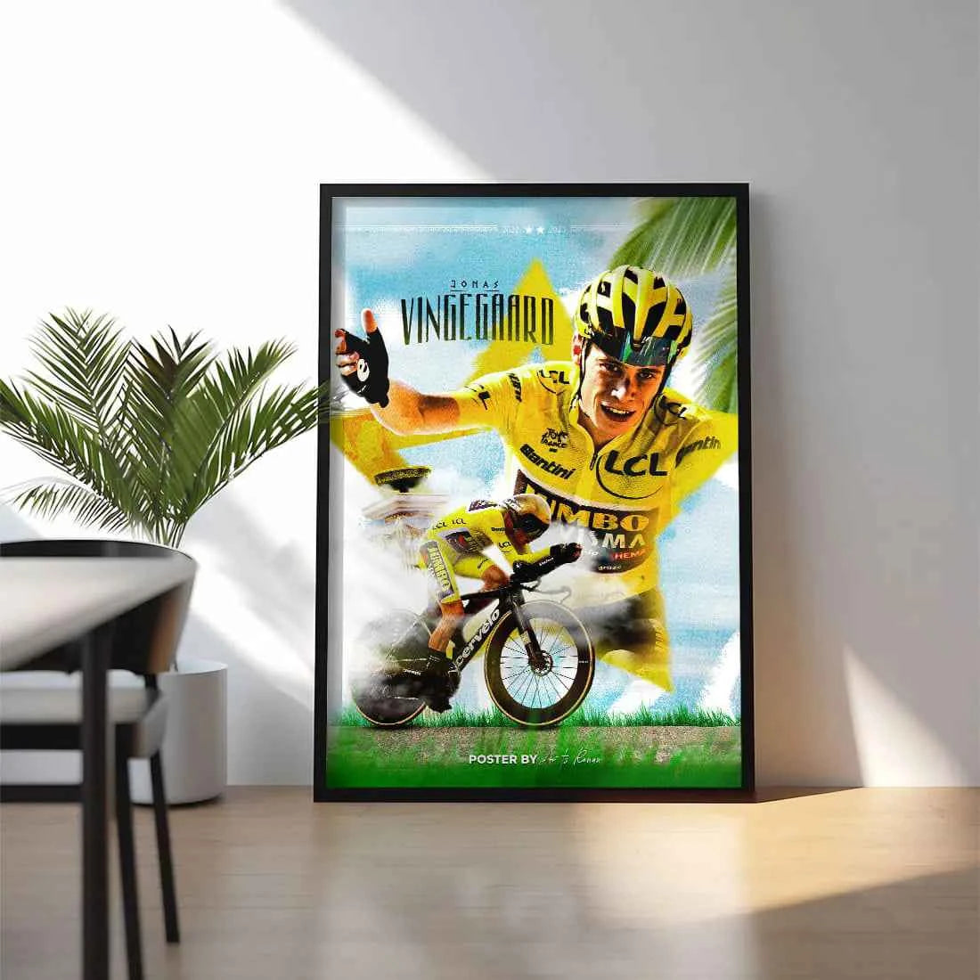 Poster Encadré - Jonas Vingegaard ( Tour de France 2023 )