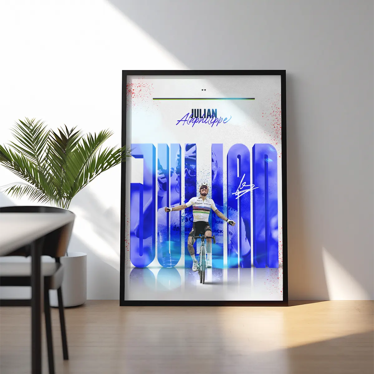Poster Encadré - Julian Alaphilippe ( Édition Arc-En-Ciel🌈 ) - Obyke Studio