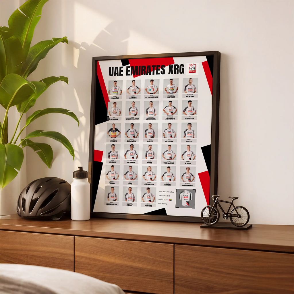 Poster encadré - UAE Team Emirates - XRG 2026 - Obyke Studio