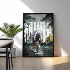 Poster Encadré - Mathieu Van Der Poel ( Roi des Flandres 🟡 ) - Obyke Studio