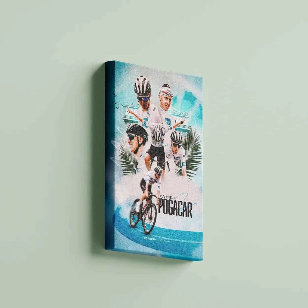 Toile - Tadej Pogacar ( Édition Maillot Blanc )