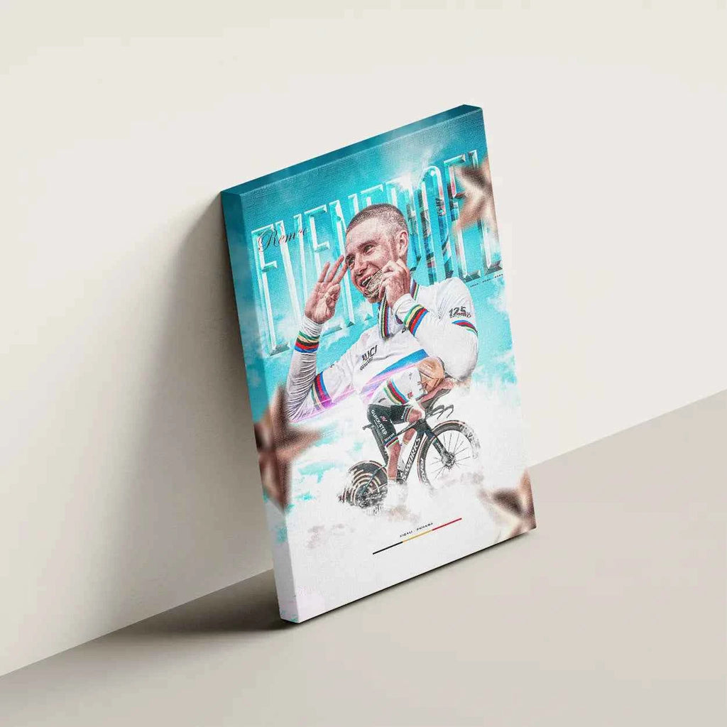 Toile - Remco Evenepoel ( Champion du monde CLM 2025)