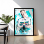 Poster Encadré - Remco Evenepoel ( RedBull - Bora Hansgrohe ) - Obyke Studio