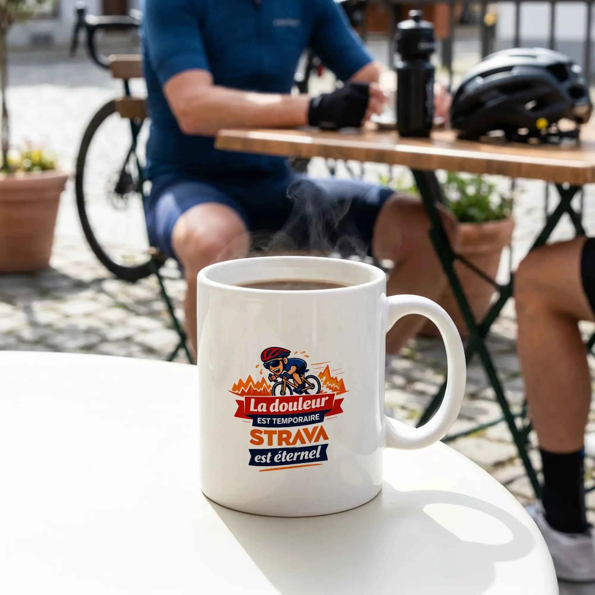 Mug "La douleur est temporaire, Strava est éternel"